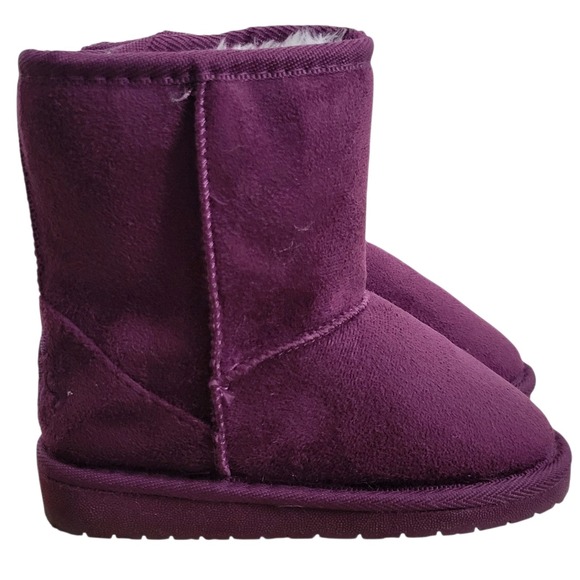 Dawgs Other - Dawgs Microfiber Boots Toddler 4/5 Purple Faux Shearling Memory Foam Slip Resist